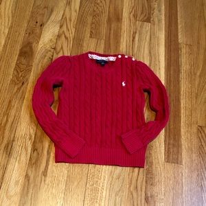 Polo Ralph Lauren girls sweater size 6x red